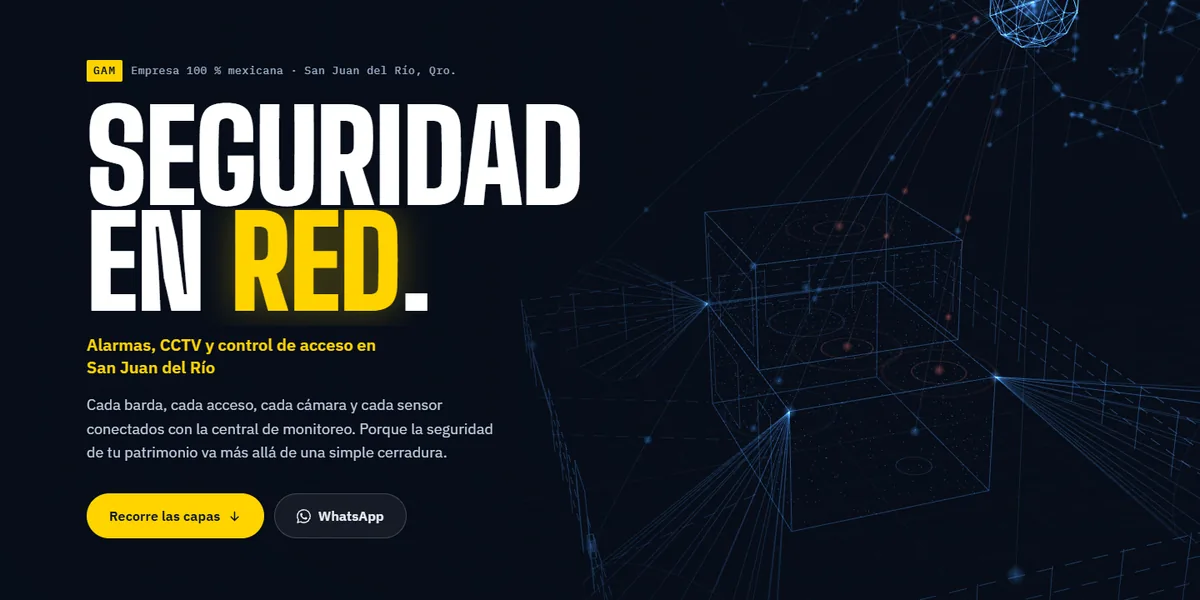 Sitio de Grupo Alarmas Mexicanas: Seguridad en red